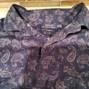 Ralph Lauren Men's Navy Paisley Shirt